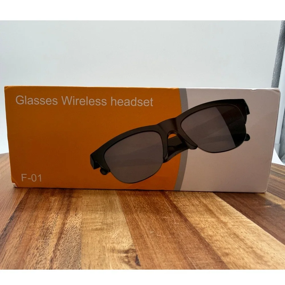 F-01 Smart Glasses Wireless Headset‎ Bluetooth Sunglasses UV Proof Black Music